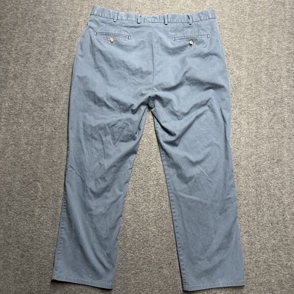 Peter Millar Chino Pants Men 40X28 Blue Straight 100% Pima Cotton Golf Stretch - Picture 4 of 7
